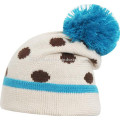 Custom quality winter warm knit beanies hats with bobbles