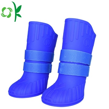 Bottes pour chiens en silicone antidérapantes, chaussures imperméables pour animaux de compagnie