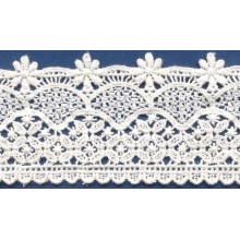 Plus récent dentelle coton tissu au crochet, bordure dentelle pour robe de mariée simple