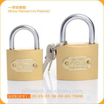 2015 hot sale top security very cheap brass painted imitate brass iron padlock