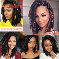 Straight Jumbo Faux Locs Dreadlocks With Color Line