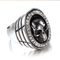 Titanium steel non-mainstream diamond jewelry skull ring