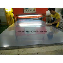 0.1mm a 1.0mm Plástico transparente Placa rígida brillante del PVC