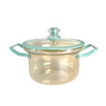 Utensilios de cocina de olla de cocción de vidrio transparente de borosilicato de 1.5L