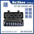 10 PCS 1 / 2&#39;&#39;dr. L-Typ Schraubenschlüssel Sockel mit Kunststoffbox