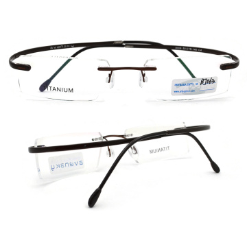 Óculos ópticos sem design novos titânio design (BJ12-63)