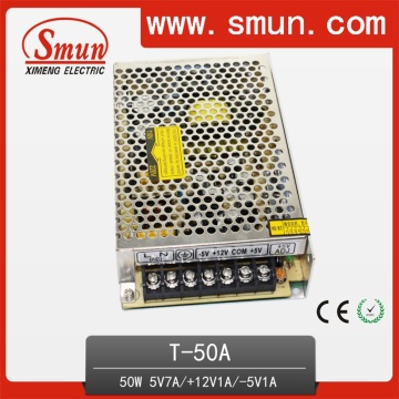 50W Triple Output Switchinh Mode Power Supply 5V 12V -5V