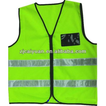 fluorescent green vest with zipper