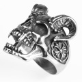 Retro animal sheep head ring domineering men's jewelry