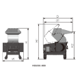 Plastic crusher for the injection molding machine