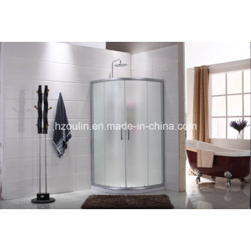 Salle de douche simple avec conception de verre en tissu