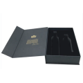 Coffret cadeau papier champagne vin en carton noir mat