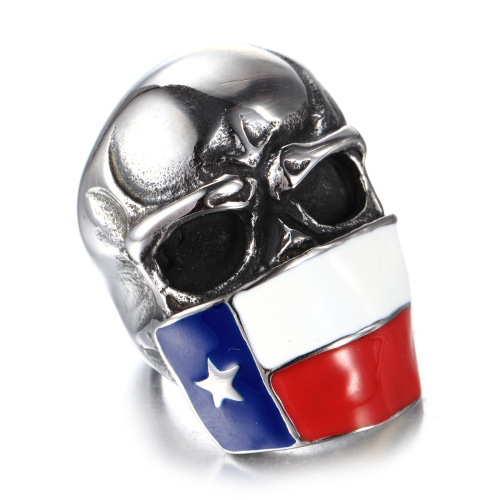 flag skull rings