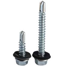 Hex washer flange head self-drilling screw with EPDM