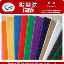 Low Price 100% Polyester Needle Pointed Nonwoven Plain Exhibition Carpet