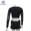 Custom gunmetal crop top cheer uniform