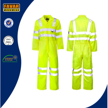 China Fornecedor de Segurança impermeável Oxford alta visibilidade reflexiva fita Rain Coverall