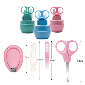 high quality small cute baby safe scissors nail clipper manicure care set safety cutter care set
