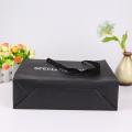 LOGO Hot Stamping Embossed Black Paper Bag