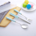 Travel Cutlery Set Ceramic Handle Spoon Fork Chopsticks