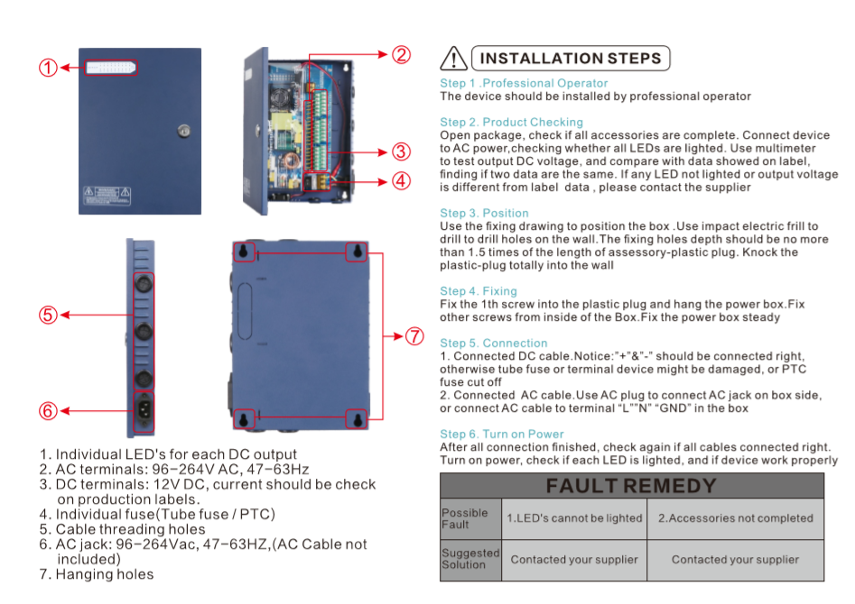 cctv power supply box