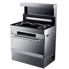 Freestanding Ceramic Cooker+Electric Oven with Range Hood