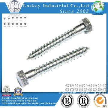 Carbon Steel Hex Lag Screw Per DIN571