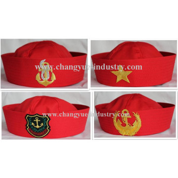 Promotional red cotton seaman sailor cap hat