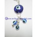 Custom  blue evil eye beads key chain