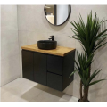 Custom solid wood bathroom vanity countertop