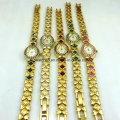 Relojes De Pulsera De Moda De Oro Cristal De Oro Joyas Reloj Cuarzo