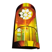 Elevador de cápsula de espelho dourado para elevadores de passageiros