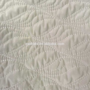 velboa/polyester tissu matelassé avec piquage