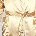 Двухслойный шелковый халат с длинной длиной