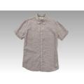 Camisa de manga corta para hombres de algodón de lino