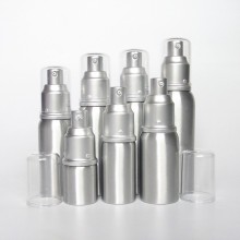 Bouteille de shampooing en aluminium argenté de haute qualité de 250 ml, bouteille de pompe à aluminium pour l&#39;emballage cosmétique