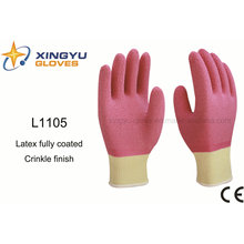 Gant de travail de sécurité en latex en latex à couche de polyester de haute qualité 10g (L1105)