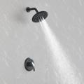 Wall Mount Matte Black Shower Faucet Set