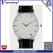 YXL-064 más cuero acero inoxidable reloj diseño Simple Men′s Watch reloj de pulsera promoción hombres relojes de moda