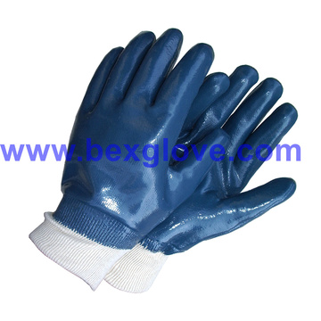 Cotton Jersey Liner, Nitrile Coating, Fully Safety Gloves