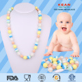 New design sensory silicone baby teething necklace