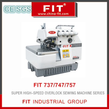 Fit747 de máquina de coser Overlock 4 hilos alta velocidad