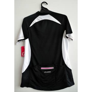 Top cicla de malla de mujer-negro CC02 con bolsillo trasero