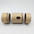 Brown Kraft Cylinder Tube Box with Two Holders