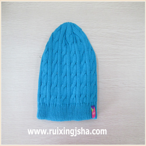 hand made knit cable beanie