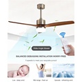 Reto 52-inch modern bedroom ceiling fan with light