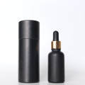 1oz Matte Black Glass Dropper Bottle Box Package