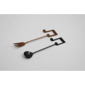 Customized Black PVD Coating coffee Spoon Fork set