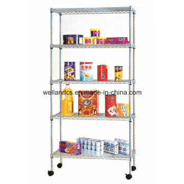 NSF Adjustable 5 Tier Metal Storage Steel Rack Shelf for Sale