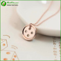 Conception simple bouton pendentif en acier inoxydable